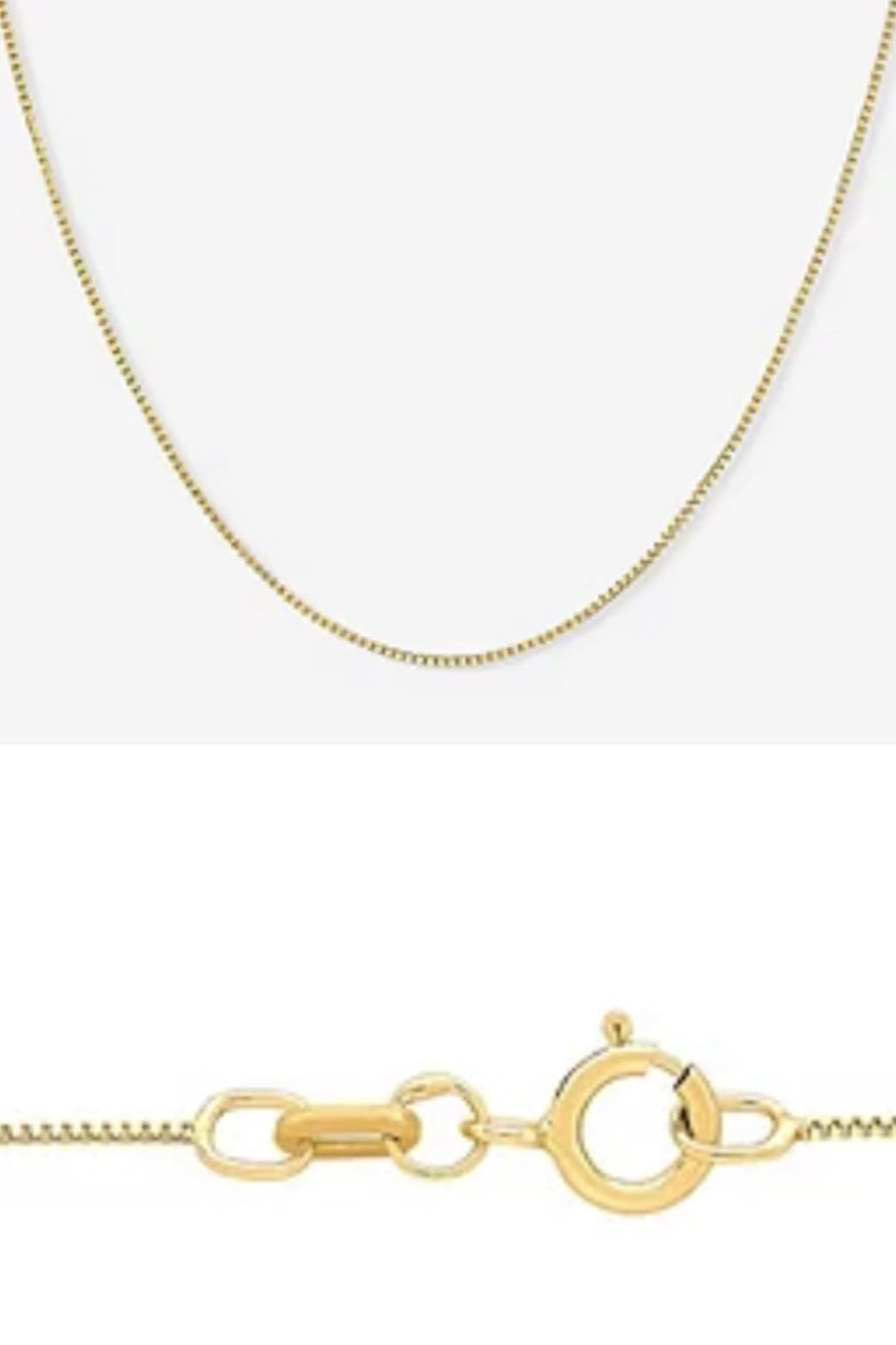 Genuine Solid 14K  Thin Yellow Gold Chain 18"