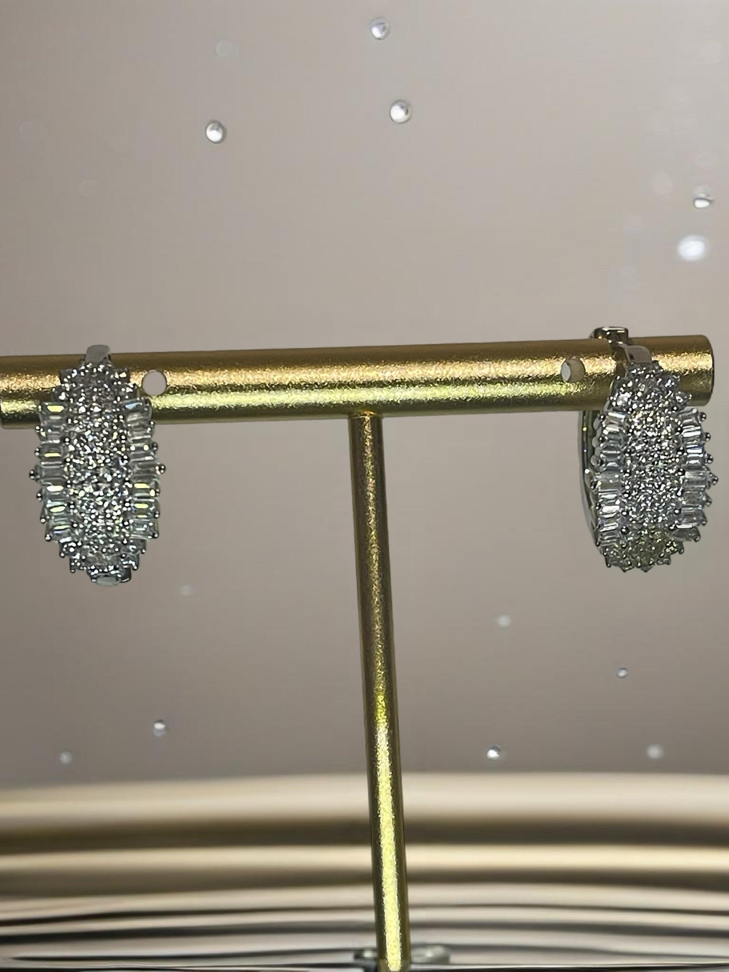 Sterling Silver Earrings with Lab Zircon Stones