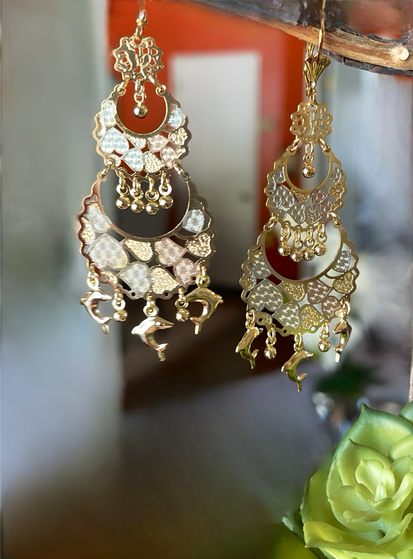 18K Gold-Filled Long Dangle Earrings
