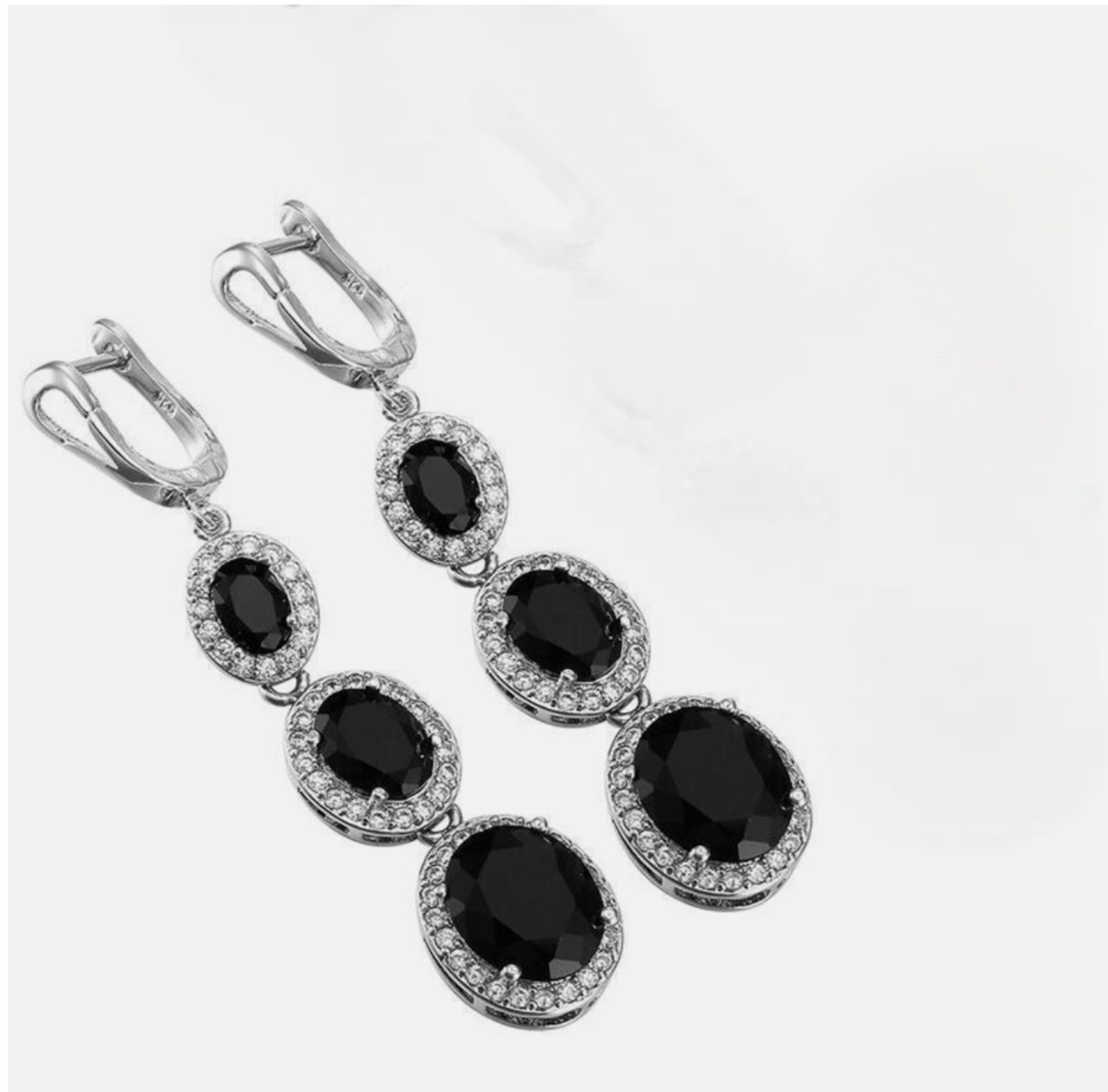 Midnight Elegance Black Onyx Necklace and Earrings Set
