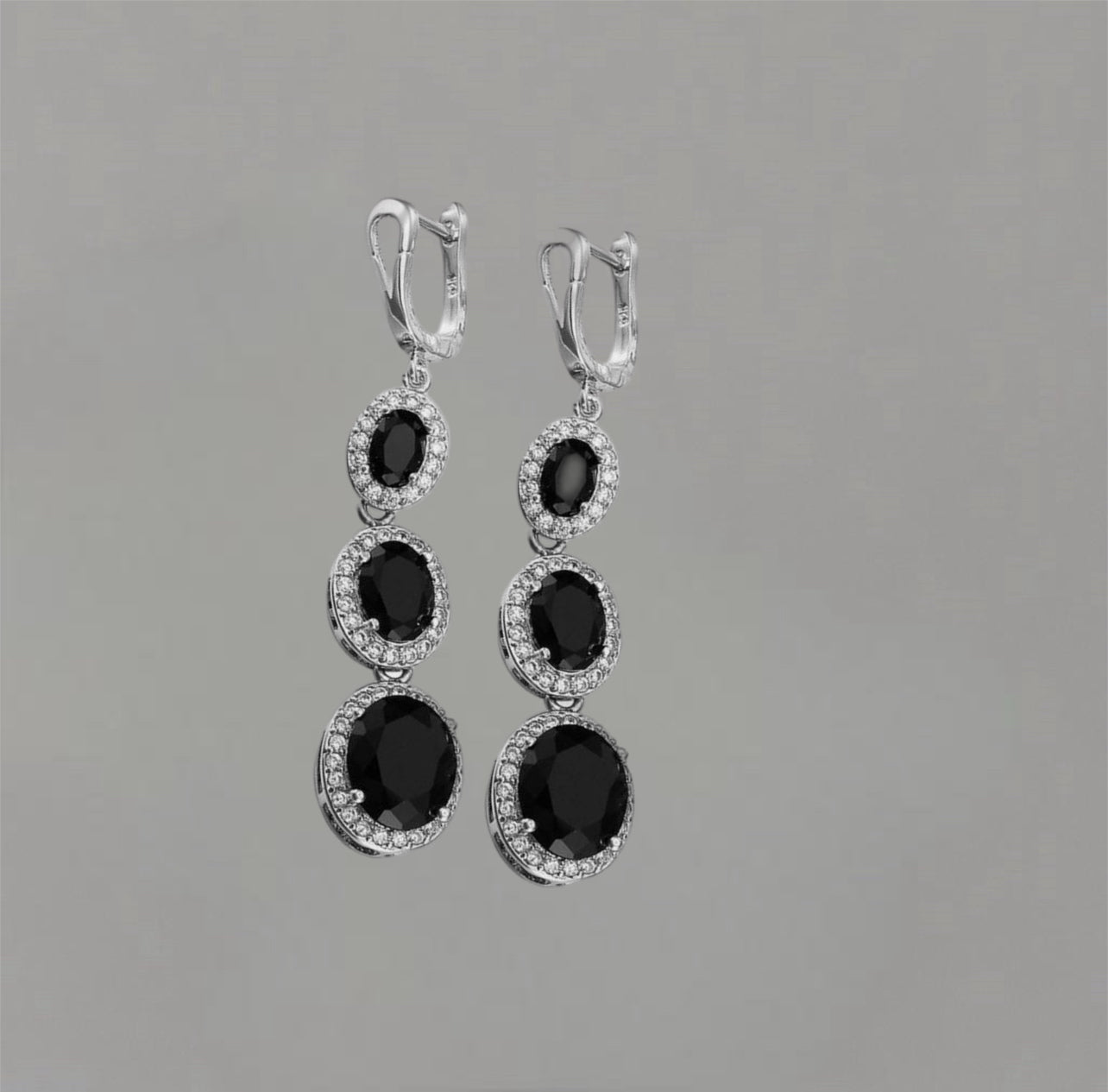 Midnight Elegance Black Onyx Necklace and Earrings Set