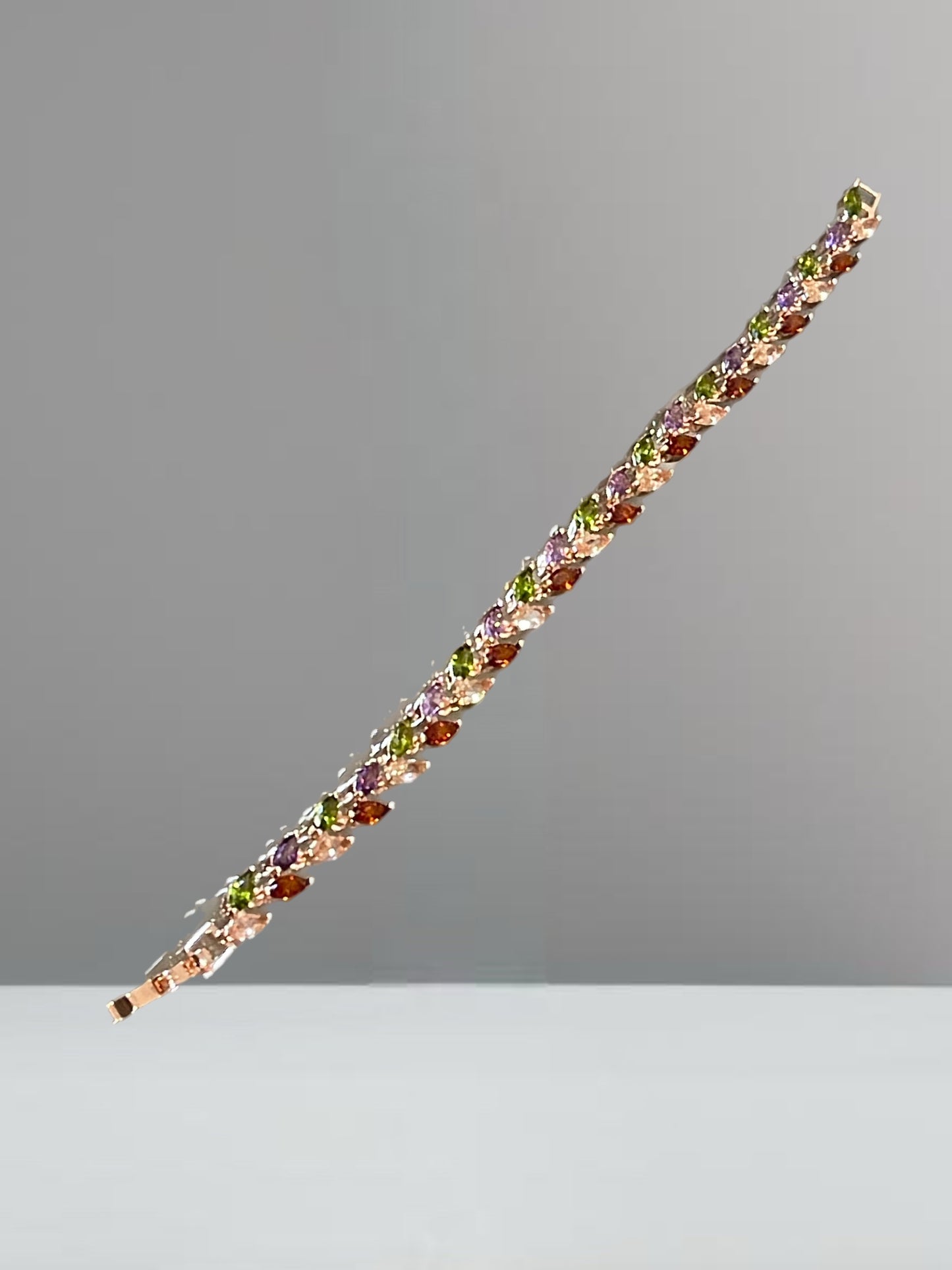 Fashion Lab Zirconia Multi Color Rose Bracelet