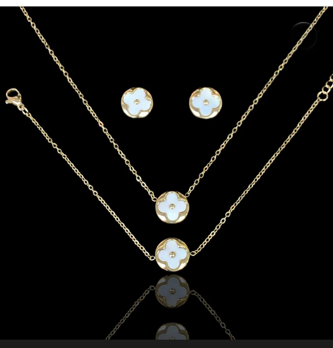 18K Gold-Filled Harmony Clover Stainless Steel Set