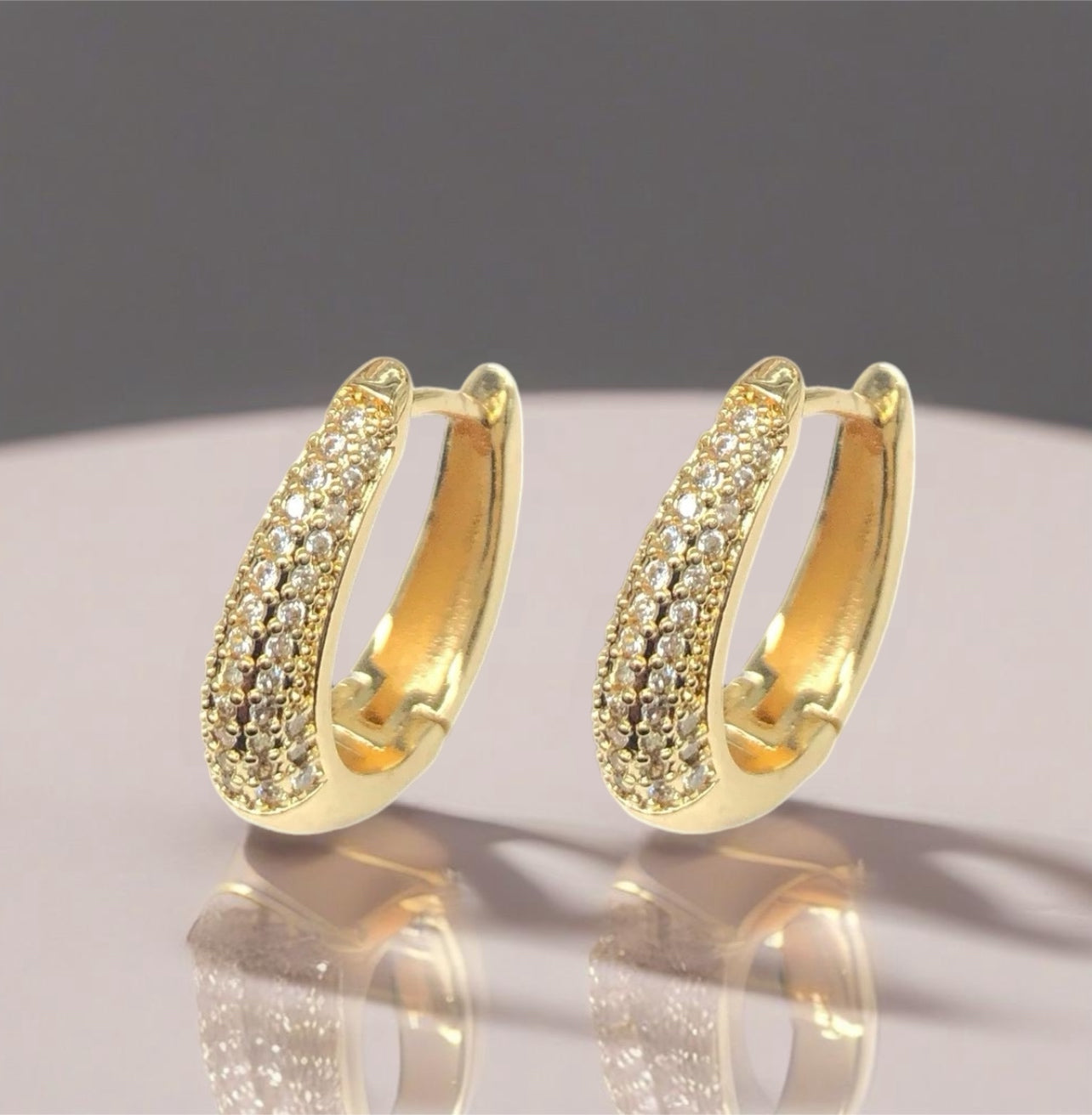 18K Gold Plated- Radiant Italian Hoop Earrings