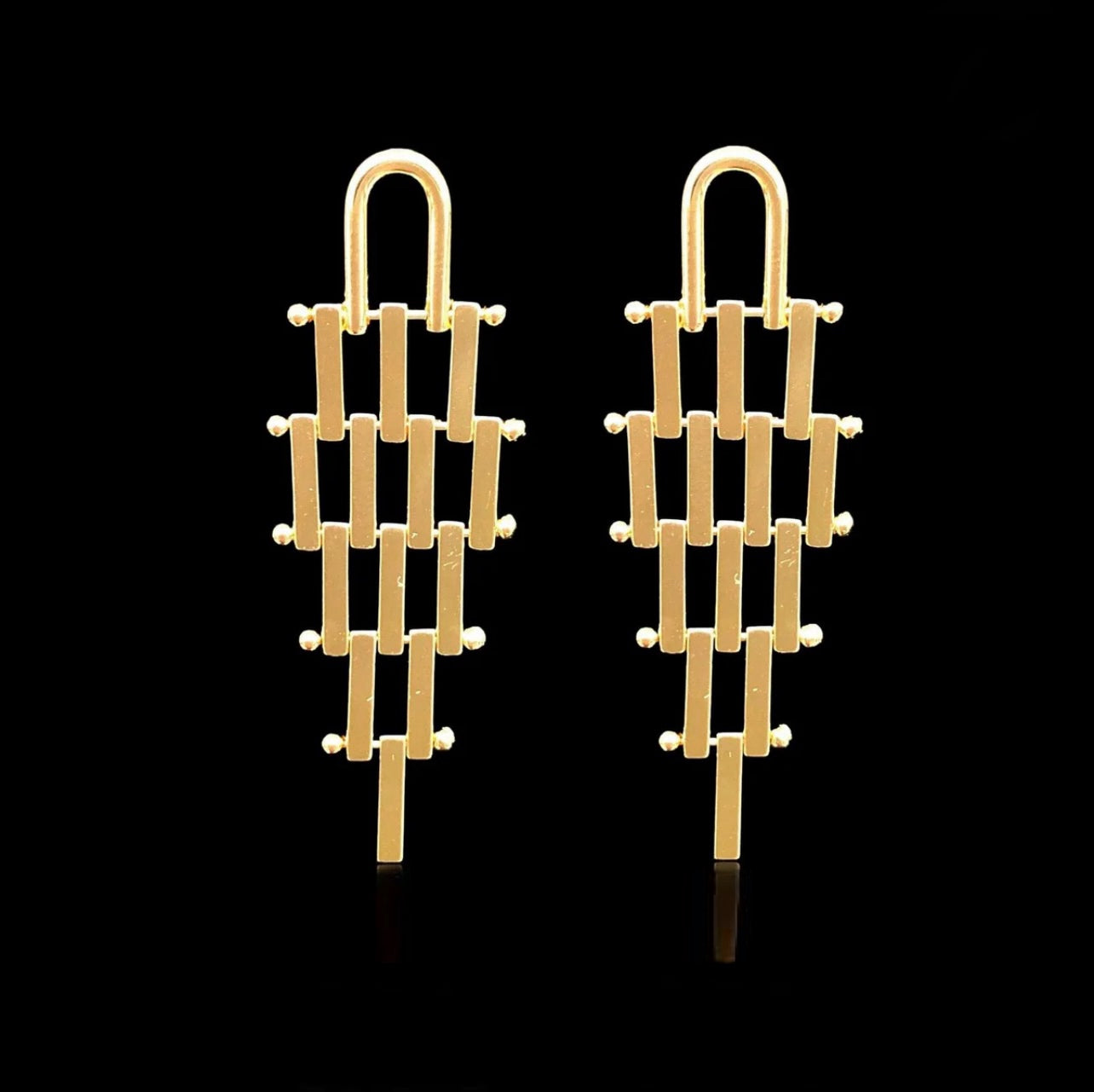 18K Gold Filled- Solara Pyramid Earrings