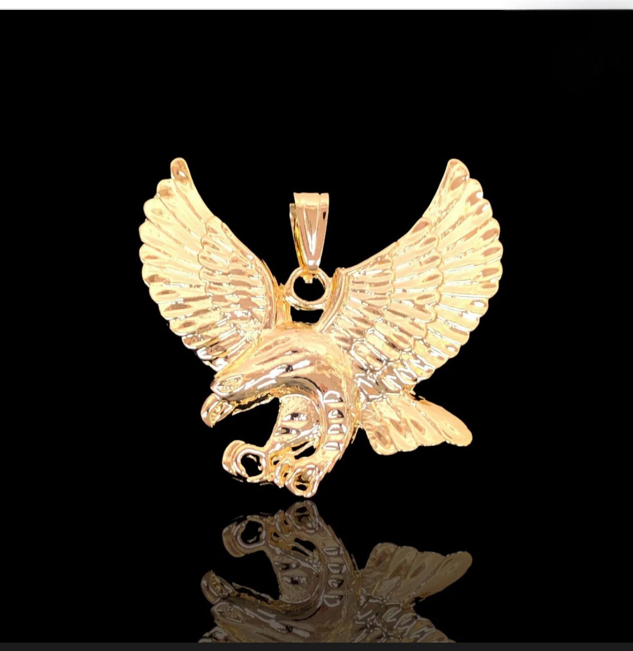 18K Gold Filled Flying Eagle Pendant