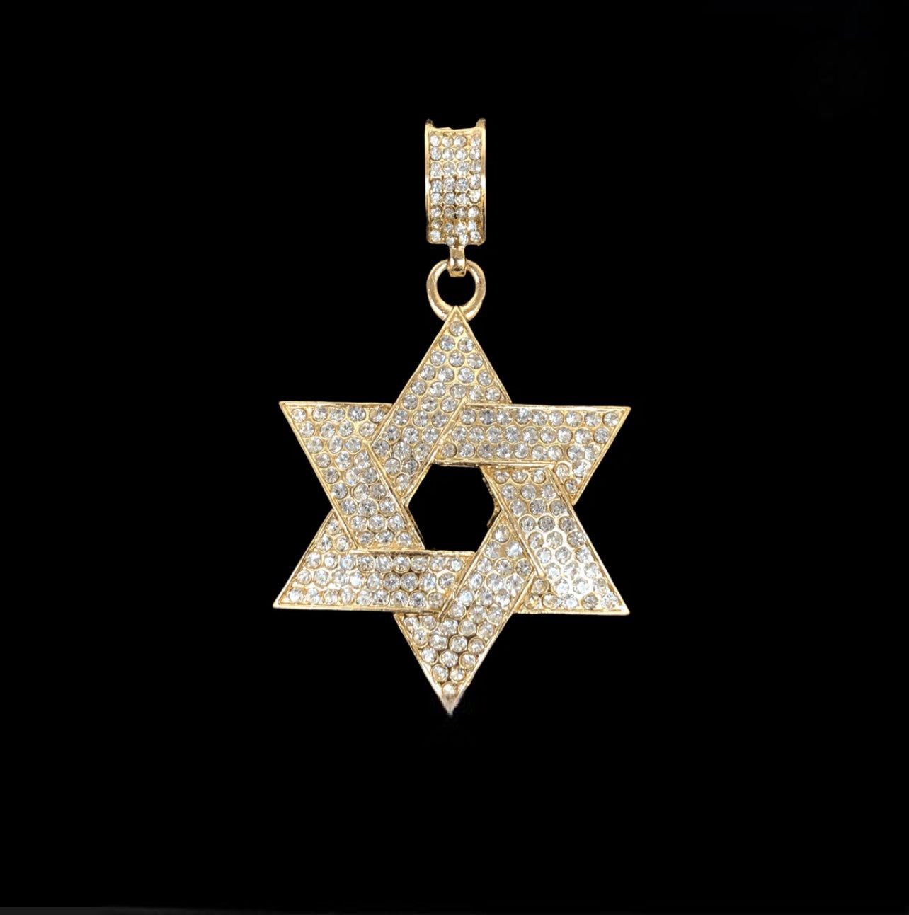 18K Gold Plated Cubic Zirconia Start of David Pendant