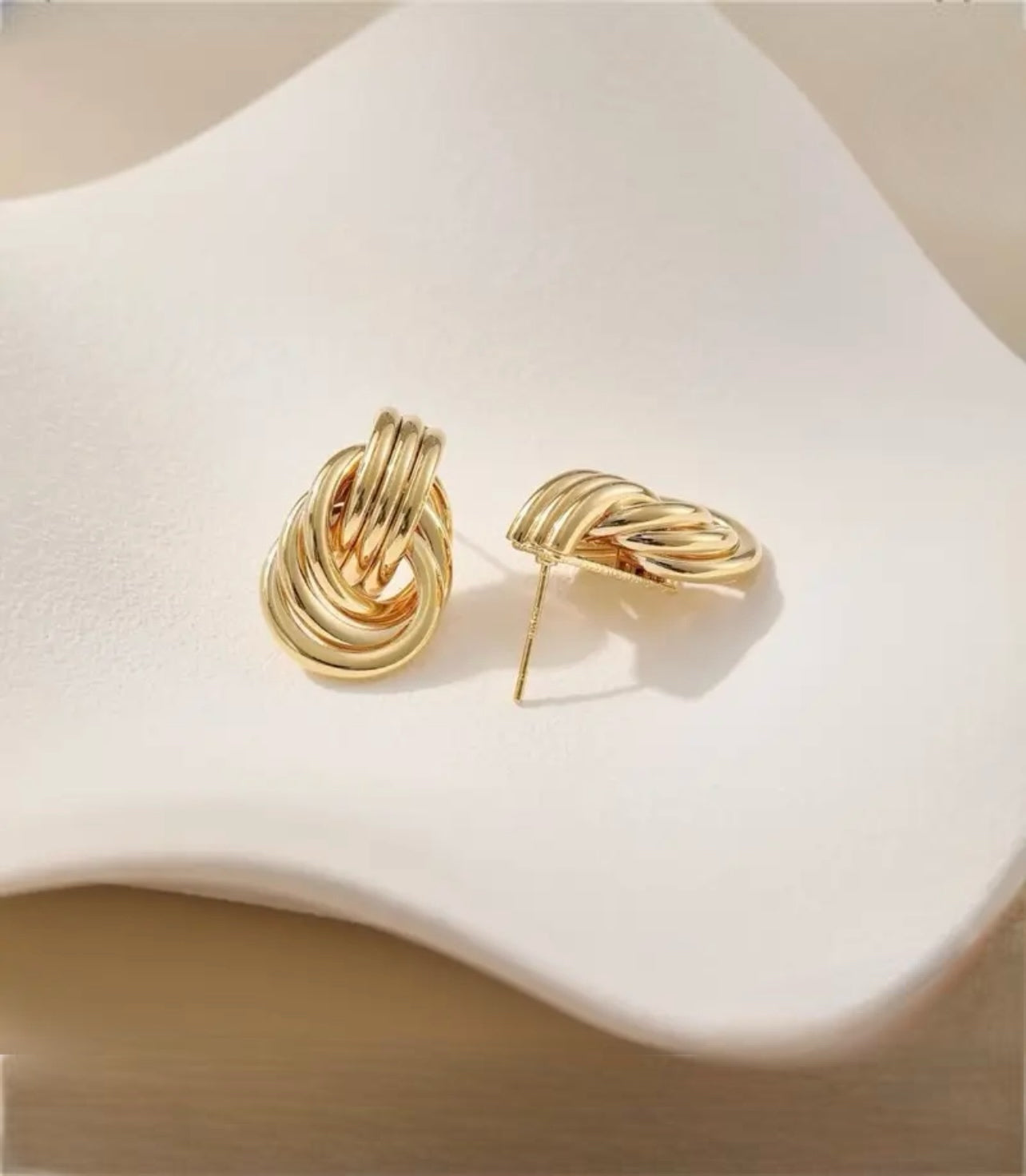 Paris Golden Knot Earrings
