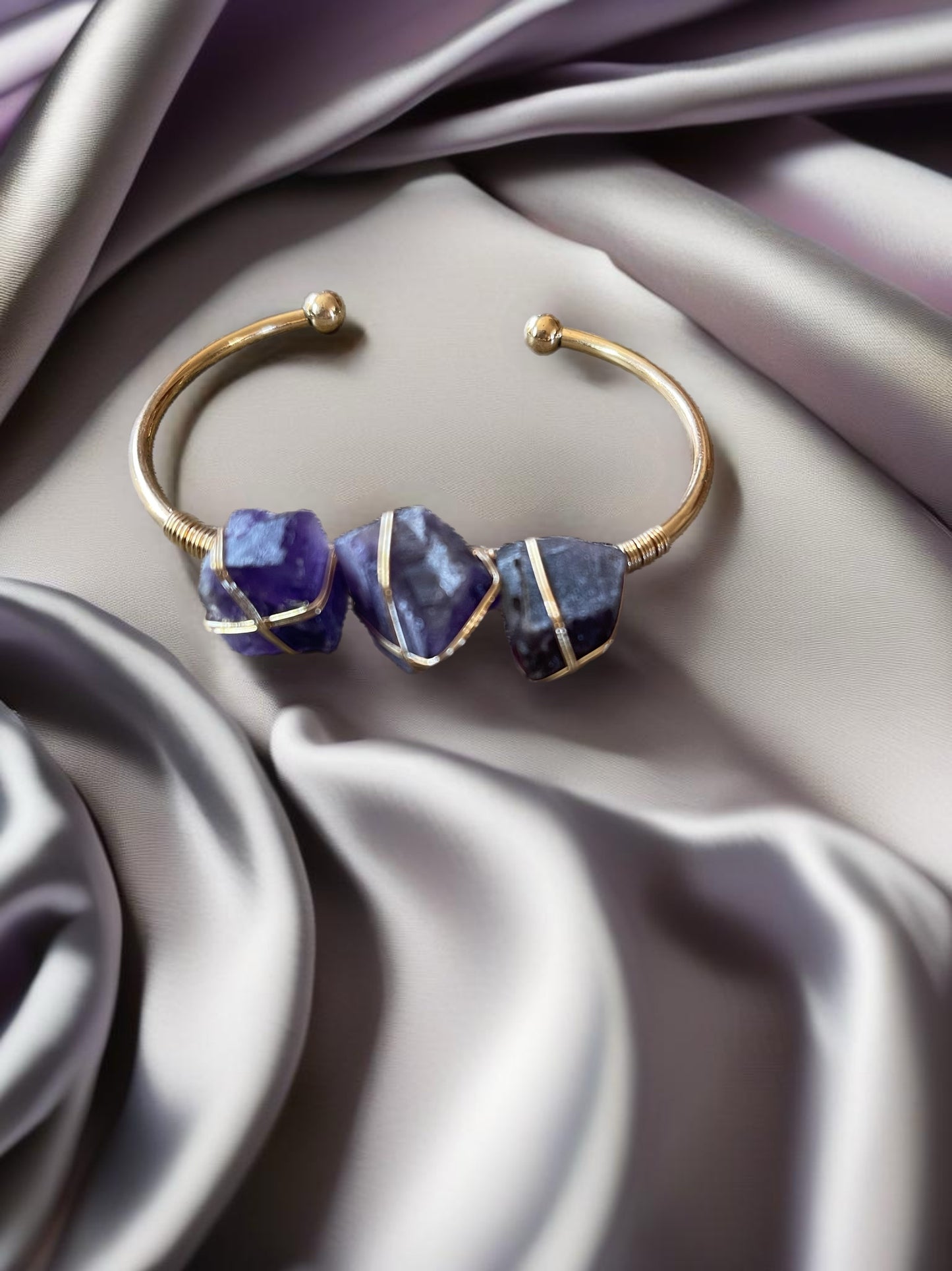 Genuine Amethyst Fashion Bracelet