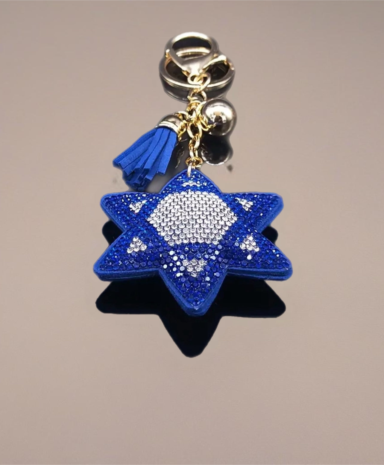 Unique Judaism Hexagram Crystal Bag Keychain Star of David