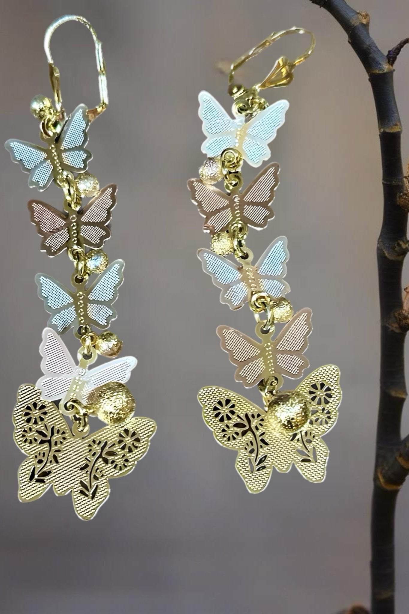 18k Gold Filled Butterfly Earring