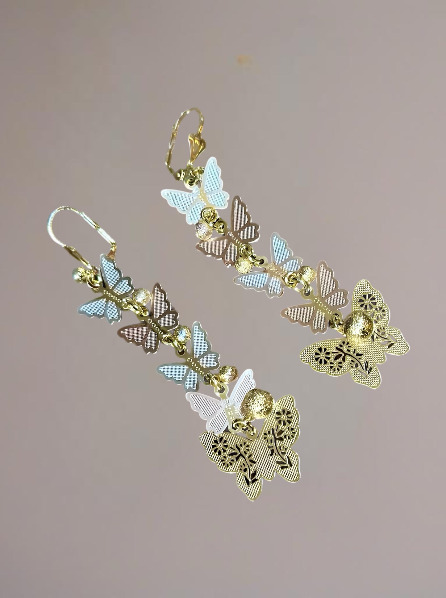 18k Gold Filled Butterfly Earring