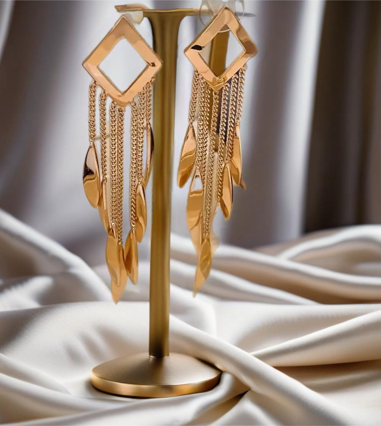 18K Plated Tassel Drop Earrings