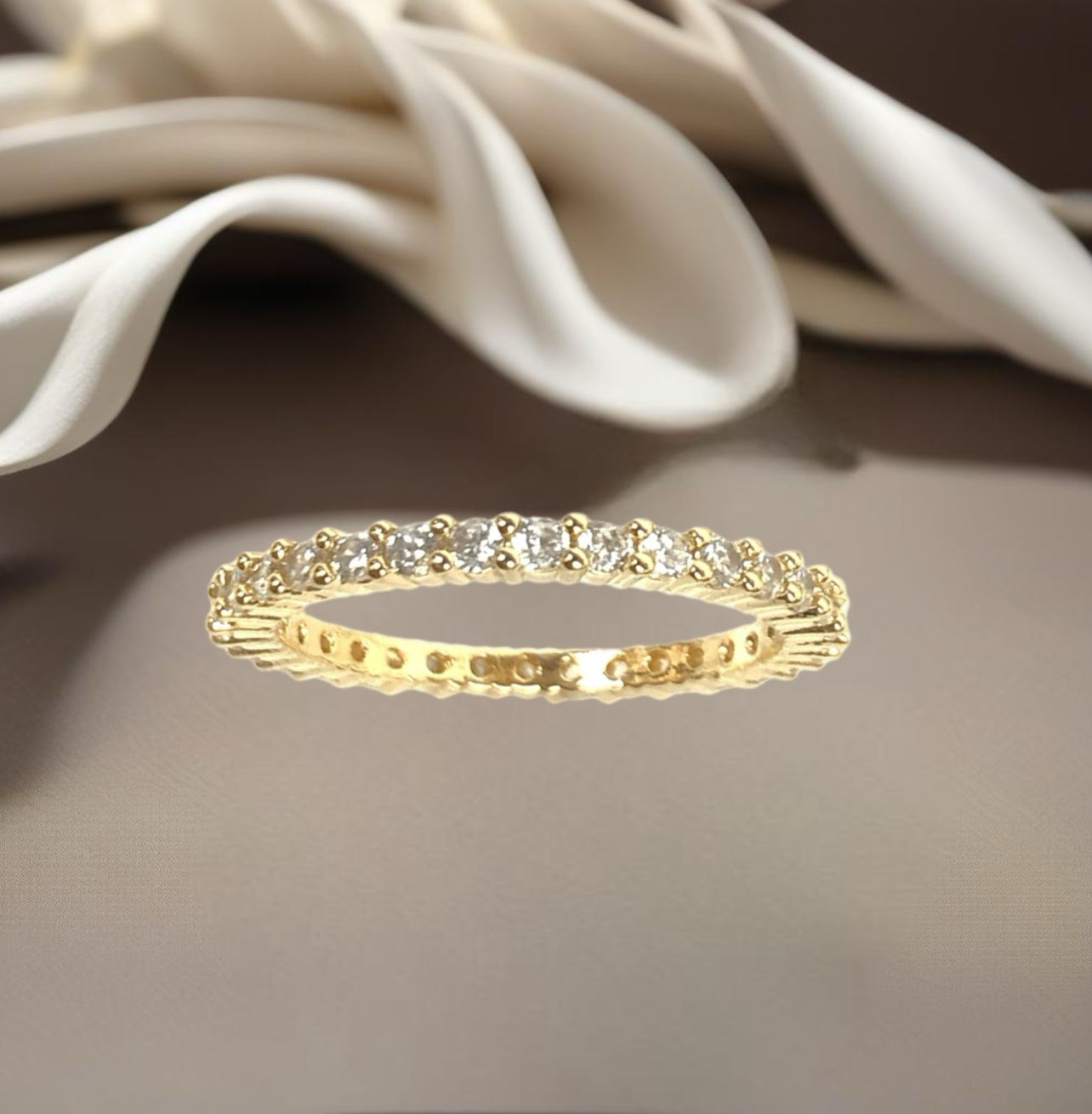 18K Gold Filled Ring  and Cubic Zirconia