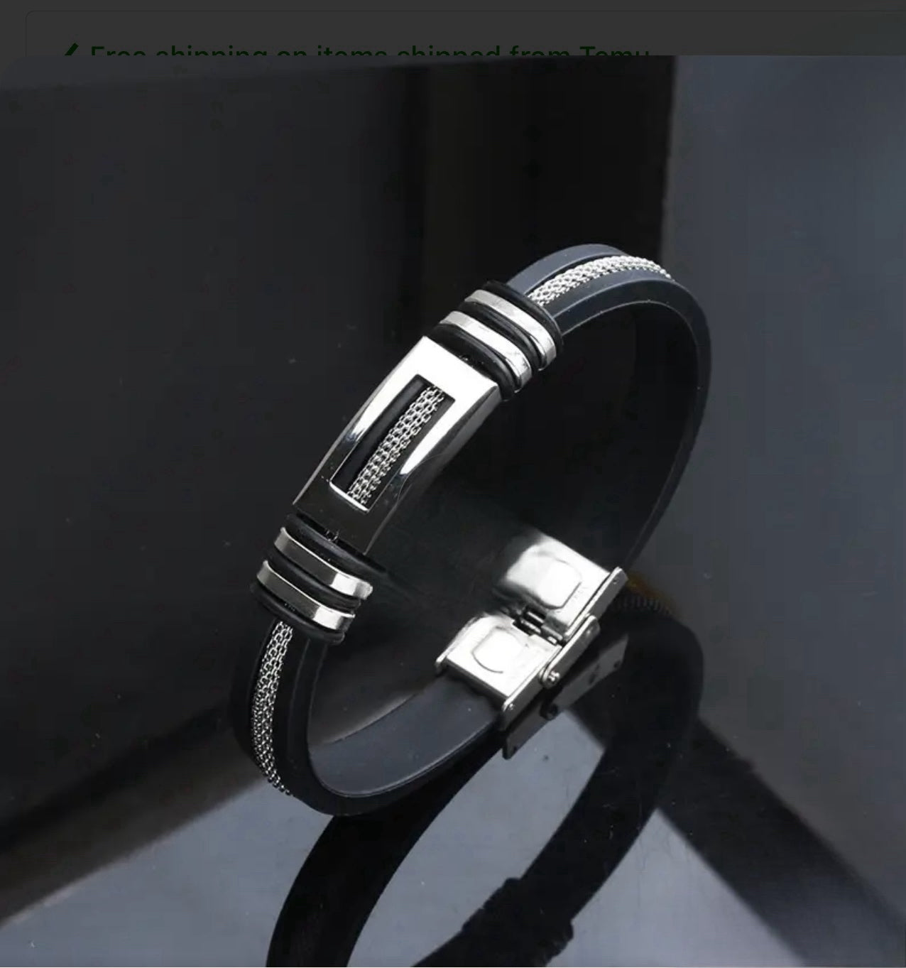 Genuine Leather Stainless Steel Unisex Bracelet