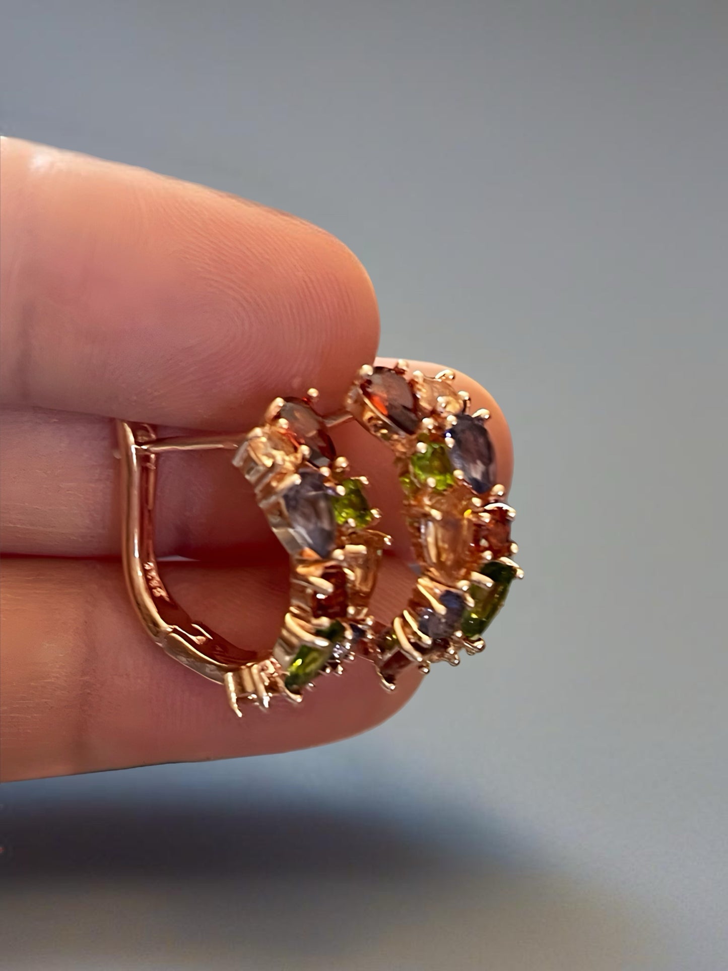 Fashion Charming Crystal zirconia Earrings Rose Gold