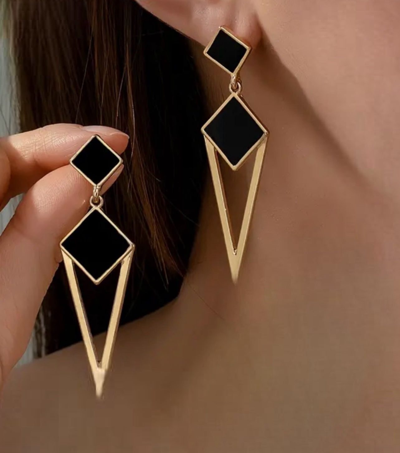 18K Gold Plated, Alloy and Enamel Drop Earrings
