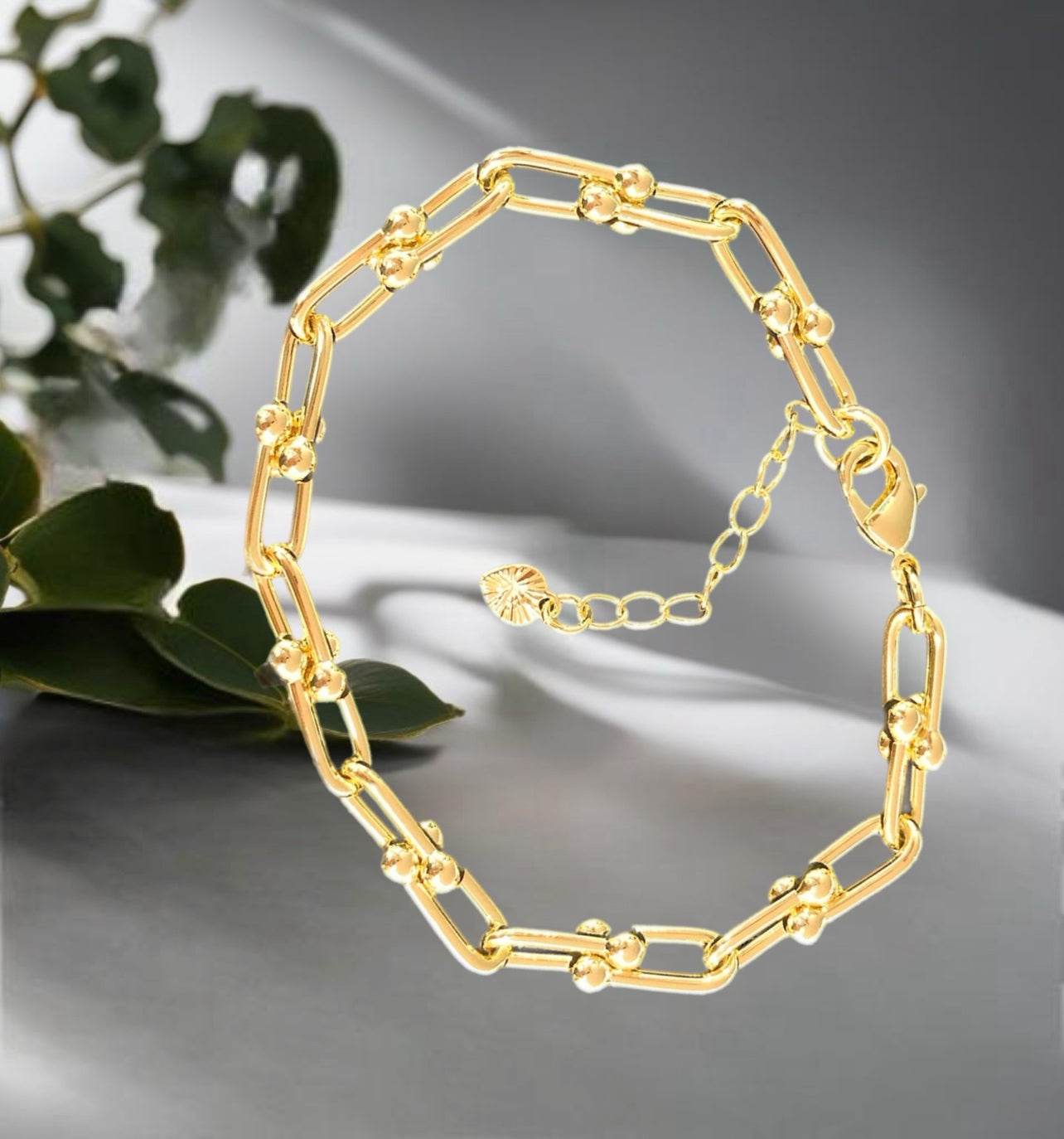 18k Gold Filled Modern Link Bracelet