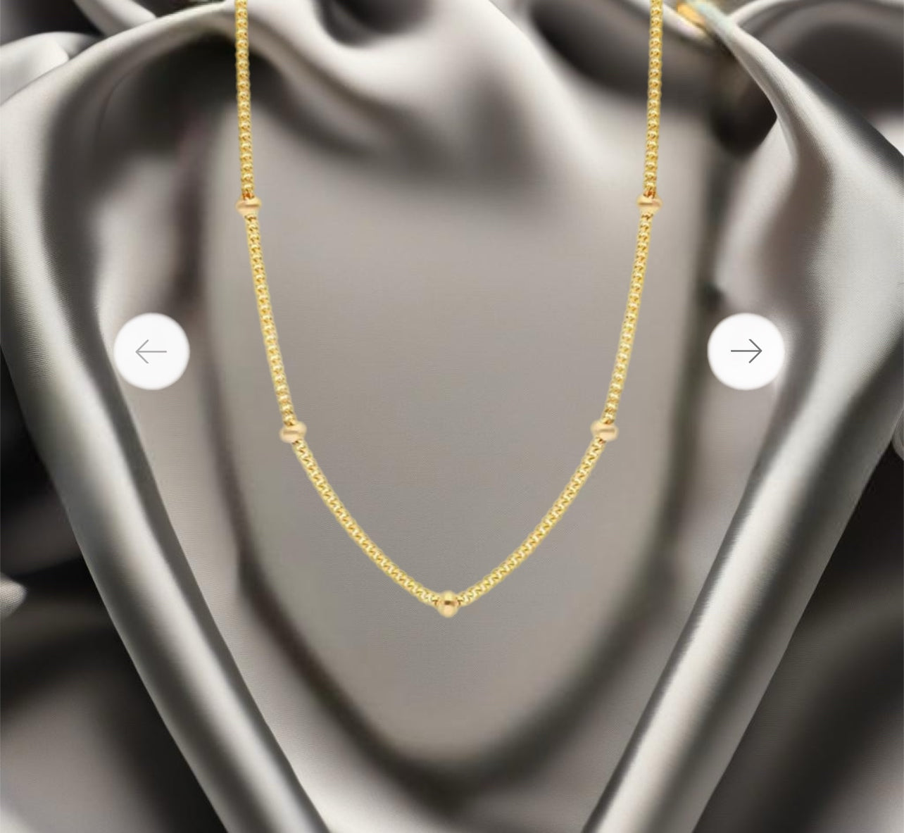 Genuine Solid 14k Gold Charm Ball Necklace