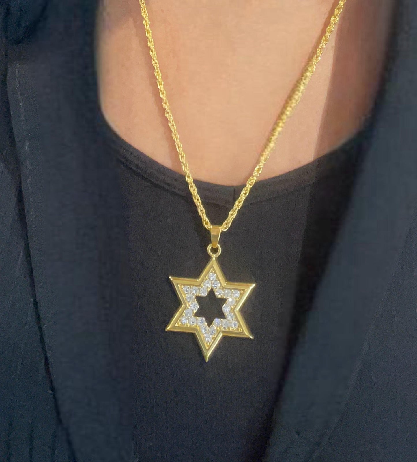 Star of David Chain Pendant Necklace