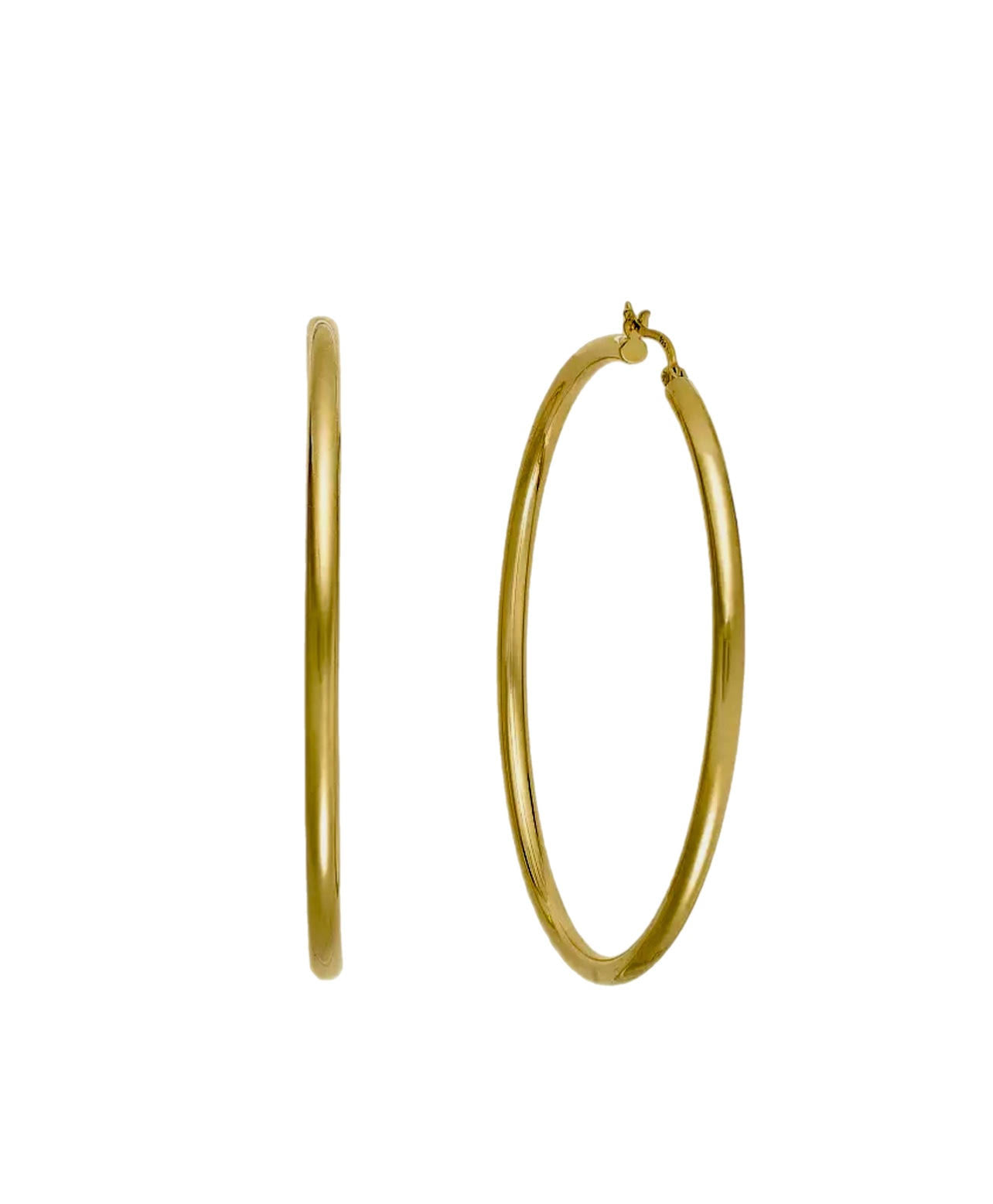 Genuine  Solid 14K Gold Hoop Earrings