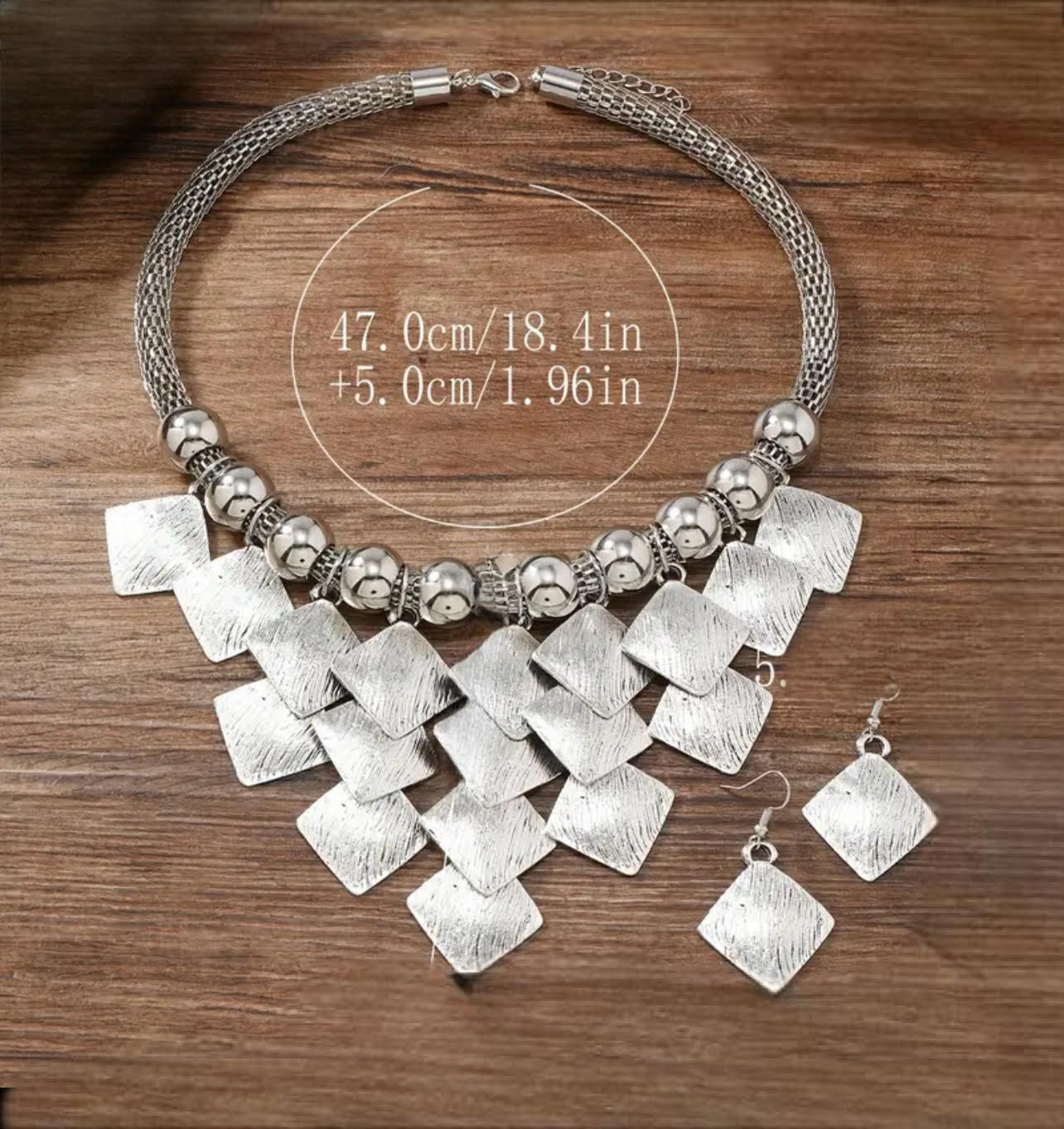 Allure Collection: Cascade Gold Fashion Necklace and Earring Set