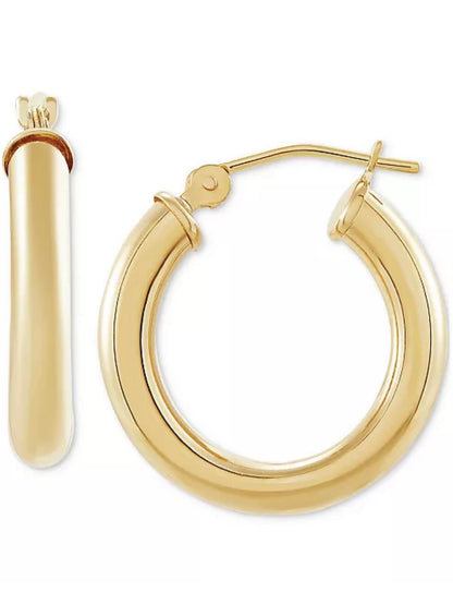 Genuine 14K Gold Hoop Earrings