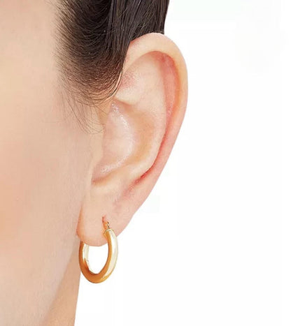 Genuine 14K Gold Hoop Earrings