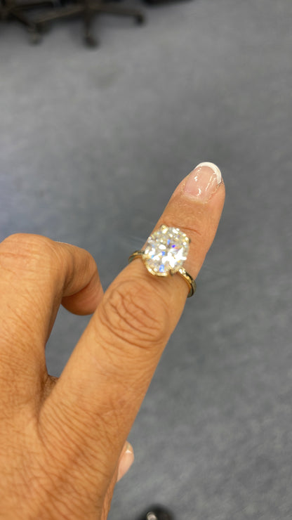 Genuine 14k Gold Ring and Moissanite Diamond