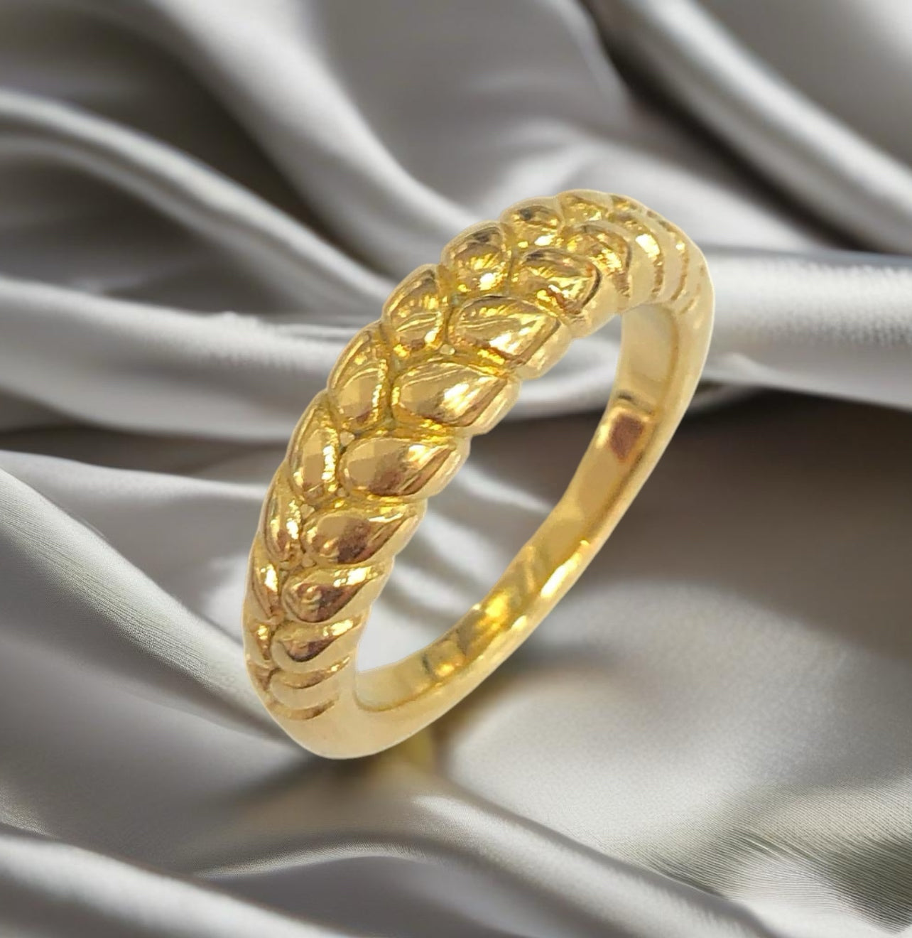 18K Gold Filled Stainless Steel  Braided Knot Ring