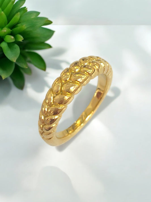 18K Gold Filled Stainless Steel  Braided Knot Ring