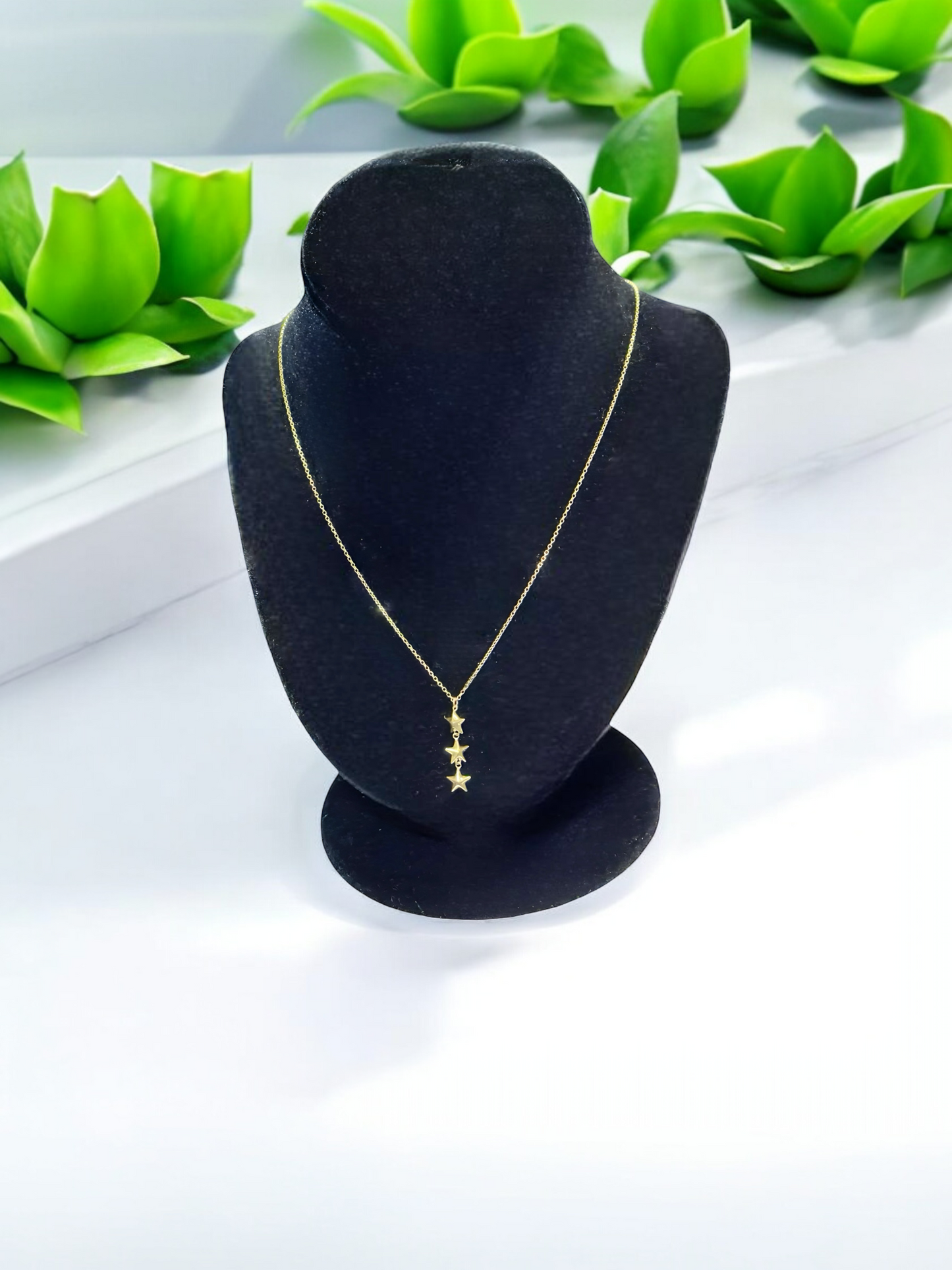 Genuine 18k Solid  Nina Starts Necklace