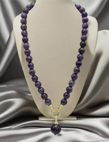 Amethyst Bead Necklace