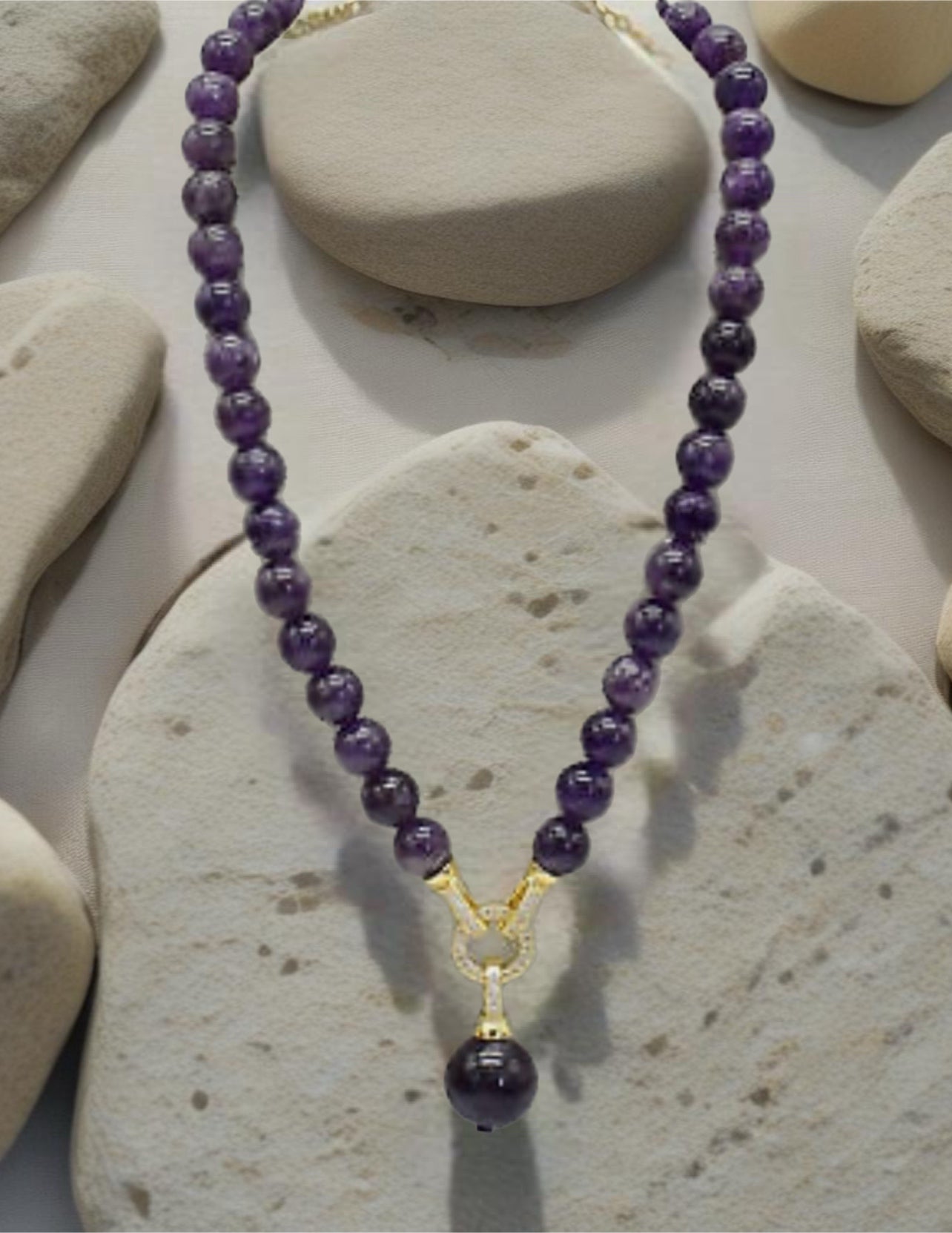 Amethyst Bead Necklace