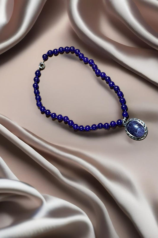 Lapis Lazuli Stone Bead Necklace