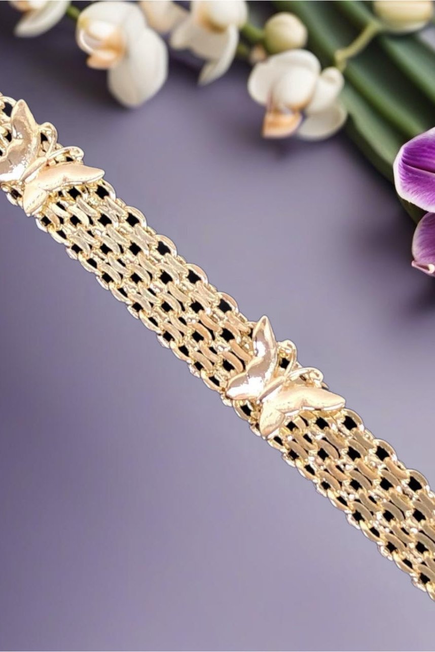 18K Gold Filled Butterfly Bracelet