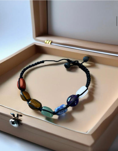 Fashion Colorful Jade Bead  Braded Adjustable Bracelet