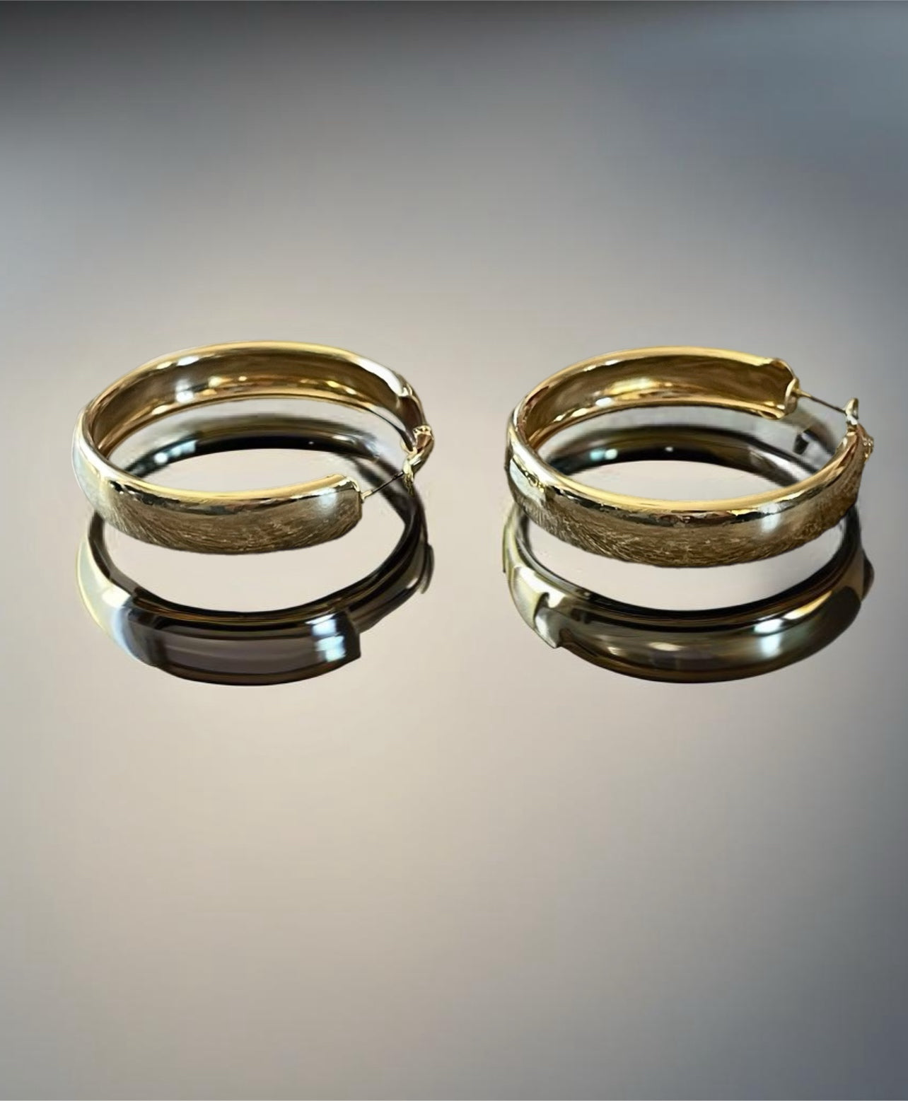 18k Yellow Gold Plated Fashion Hoop Earrings