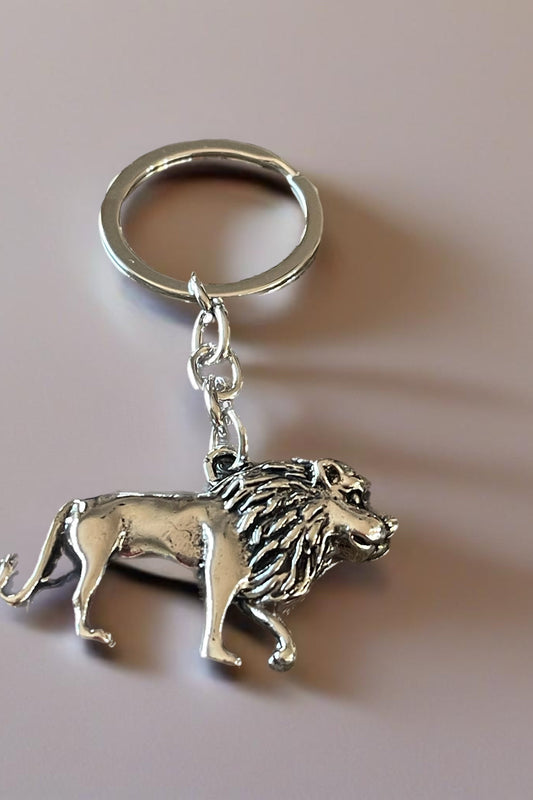 Stainless Steel Lion Keychain