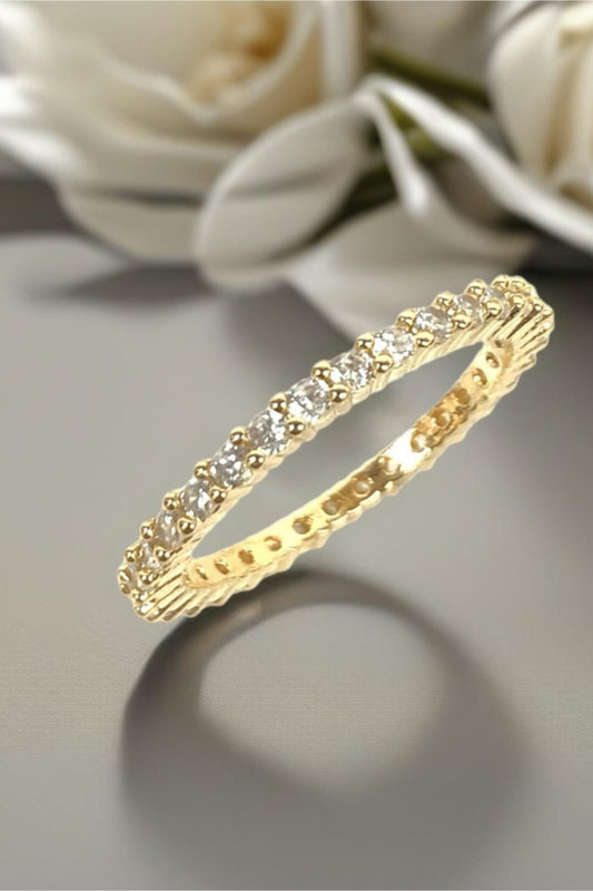 18K Gold Filled Ring  and Cubic Zirconia