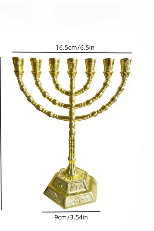 Gold Plated Blessed Menorah