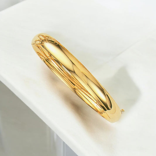 Genuine Solid Gold 14K Timeless Italian Elegance Bangle