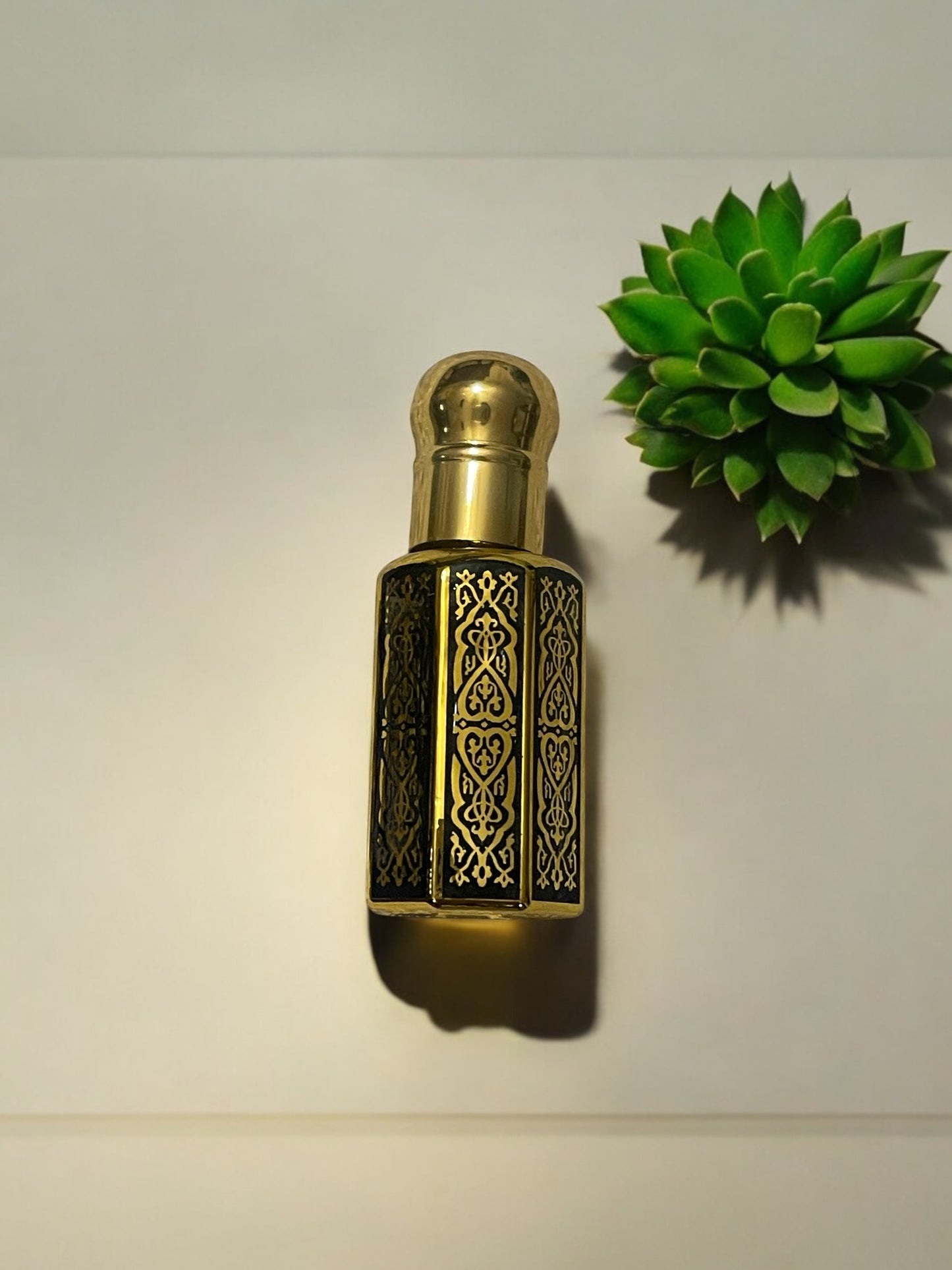 Jerusalem Anointing Oil in a Golden Bottle